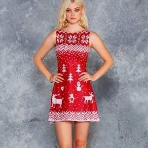 BLACKMILK- NOT ACTUALLY KNITTED RED PLAY DRESS